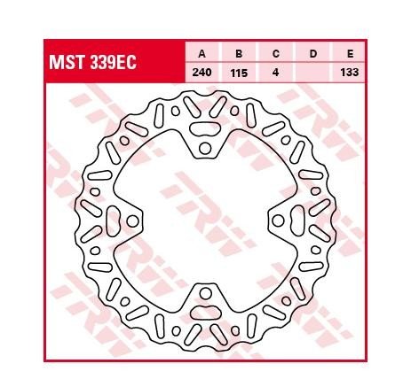 Bremseskive TRW MST339EC