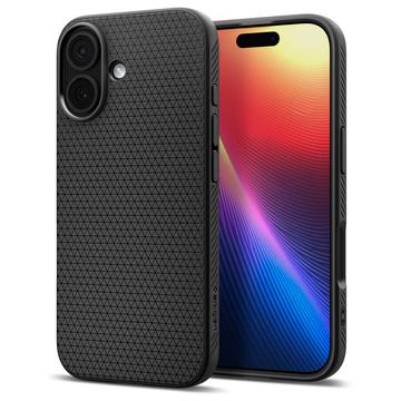 Spigen Liquid Air TPU-deksel til iPhone 17 - Matt Svart Spigen Liquid Air TPU-deksel til iPhone 17 - Matt Svart