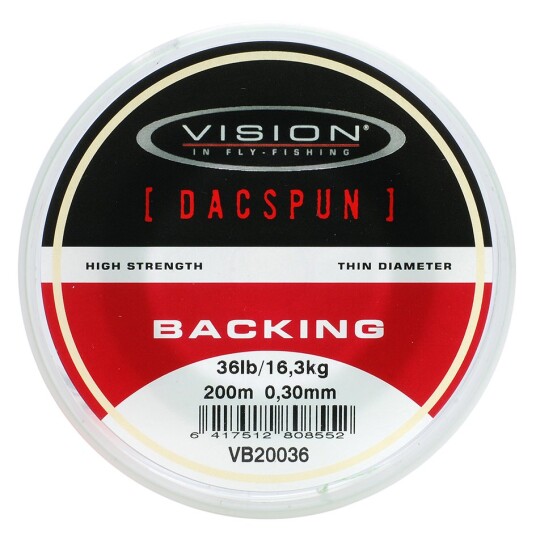 Vision Dacspun Backing 200m/36lbs Fl.Green/White 0,30mm Vision Dacspun Backing 200m/36lbs Fl.Green/White 0,30mm