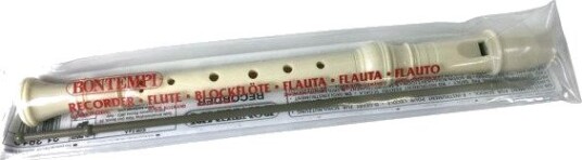 Bontempi Blokkfløyte Soprano Plast Tysk Grep Elfenbensfarget 6+ År