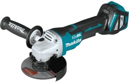 Makita Vinkelsliper 18 v 125 mm Uten Batterier Og Lader Børsteløs Makpac DGA518ZJU - Solo