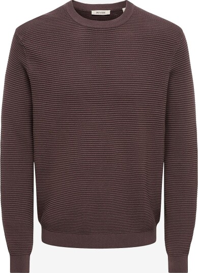 ONLY & SONS   Genser Onsron Reg Ls Crew Neck Knit   Rød
