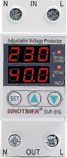SVP-916 40A Overspenningsvern Dobbel Skjerm Spenningsrelé SVP-916 40A Overspenningsvern Dobbel Skjerm Spenningsrelé