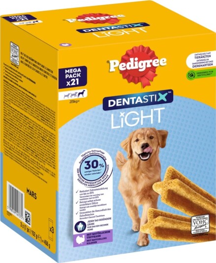 Pedigree Dentastix Light Dental Chews For Store Hunder Multipakke 42 Stk 25 kg
