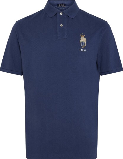 Polo Ralph Lauren Classic Fit Polo Bear Mesh Polo Shirt LIGHT NAVY HRTG XL