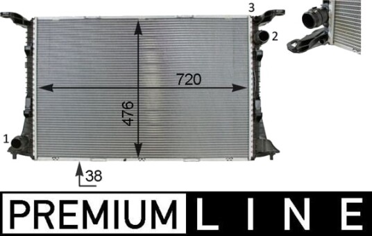 MAHLE CR 82 000P Radiator motorkjøling
