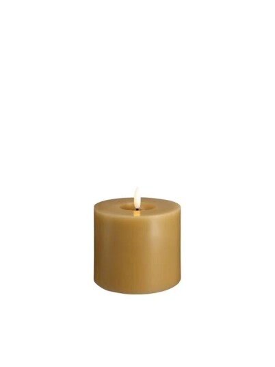 Moods & More LED pillar candle   Melted Honey mustard   99x100 mm