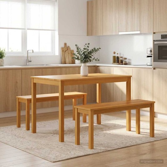 vidaXL Spisebenk 95 x 32 x 45 cm Massivt Eiketre Naturlig vidaXL Spisebenk 95 x 32 x 45 cm Massivt Eiketre Naturlig