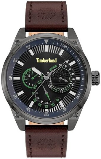 Timberland Herreklokke TDWGF9000903 Dumbarton Z Sort/Lær Ø46 mm