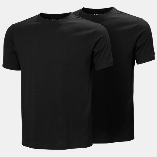 Helly Hansen 2 pakning HH Cotton T skjorter Herre Svart L