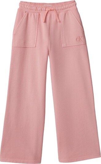 Calvin Klein Ck Pigment Dyed Wide Leg Pant Pink 164