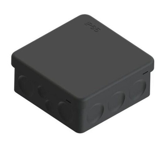 R-Line Koblingsboks IP65 M/Str.Avl. Sort
