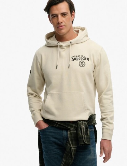 Superdry Tokyo Narrative Loose Hood Cream XXL