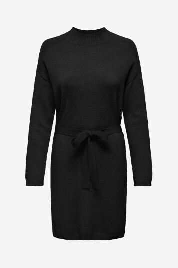 Only   Kjole onlLeva LS Belt Dress EX Knt   Svart