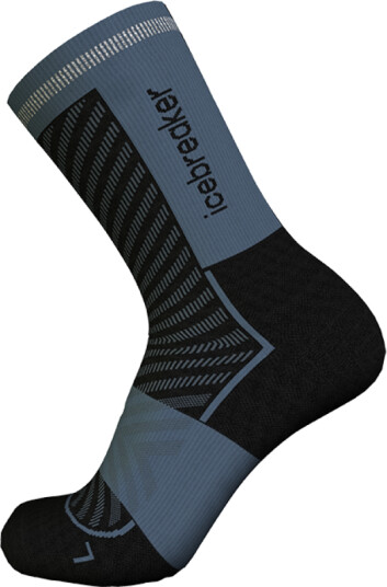 Icebreaker Men's Merino Run+ Ultralight Crew Black/Graphite S