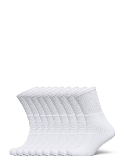 10Pack Recycle Tennis Sock White Lindbergh WHITE 40-47