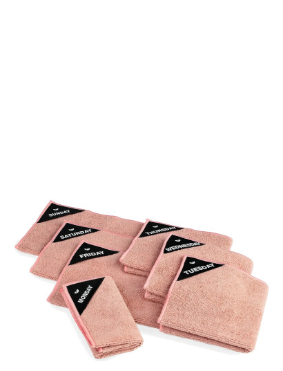 Klud Klud Ugedagsklude Karklude - Pink - 30X30CM
