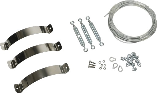Metalbestos skorstein Ø 280 mm bardunsett med 10 meter wire