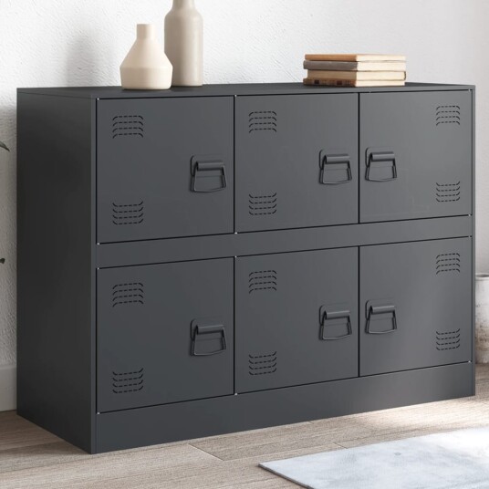 Skjenk antrasitt 99x39x73 cm stål Skjenk antrasitt 99x39x73 cm stål