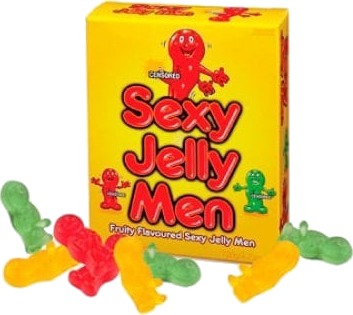Stor eske med Horny Jelly Men 150 gram Godteri