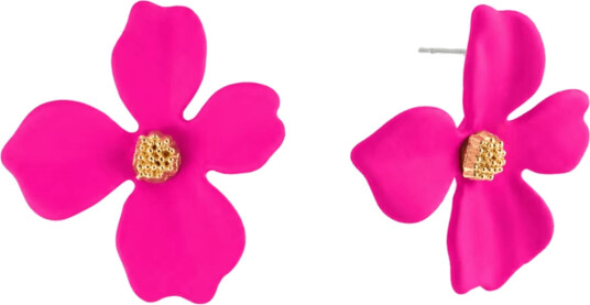 By Jolima Lilly Flower Earring Pink