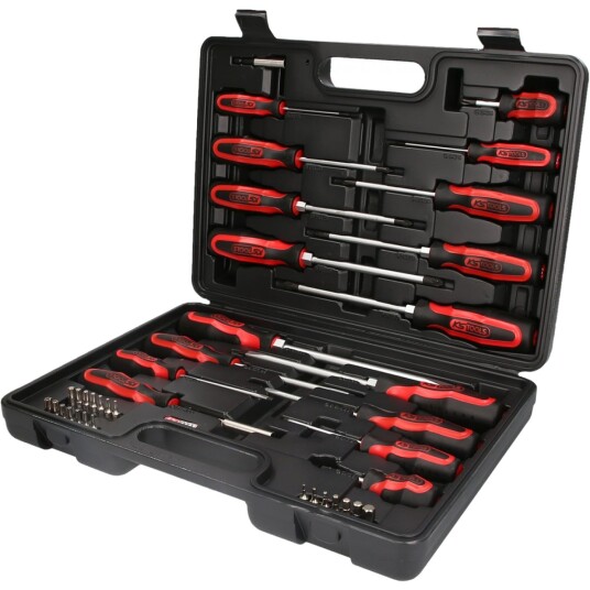 Ks Tools 159.0100 Skrutrekkersett 39 deler Krom-vanadium stål med 2-komponent håndtak Ks Tools 159.0100 Skrutrekkersett 39 deler Krom-vanadium stål med 2-komponent håndtak