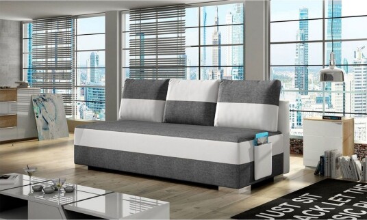 Sofa Eltap Atila 200x83x92 cm Sawana 21 Soft 17 Grå Hvit
