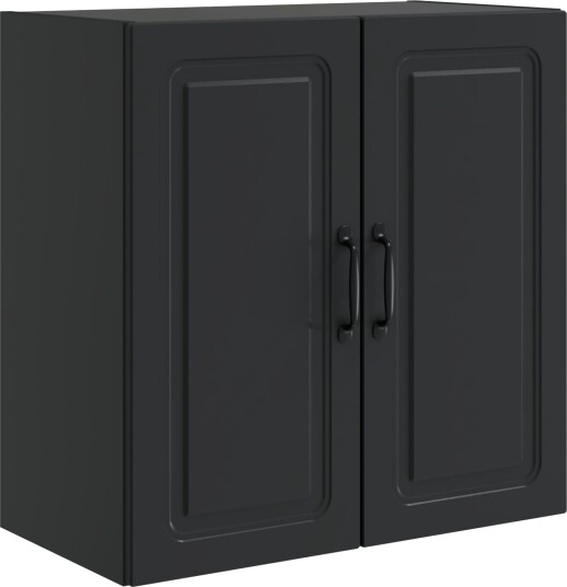 vidaXL Vegghengt skap Svart 59 x 31 x 60 cm Konstruert tre