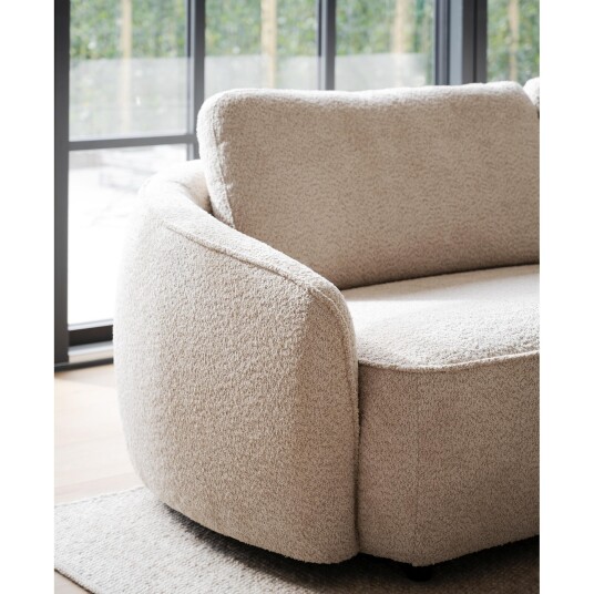 Rowico Home Norris sofa 3 seter sofa chaiselong høyre stoff Anna lys beige