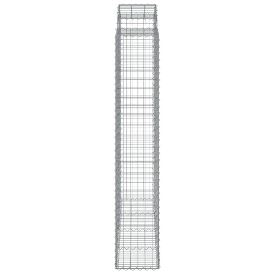 Gabionkurver buede 11 stk 200x50x220/240 cm galvanisert jern Gabionkurver buede 11 stk 200x50x220/240 cm galvanisert jern