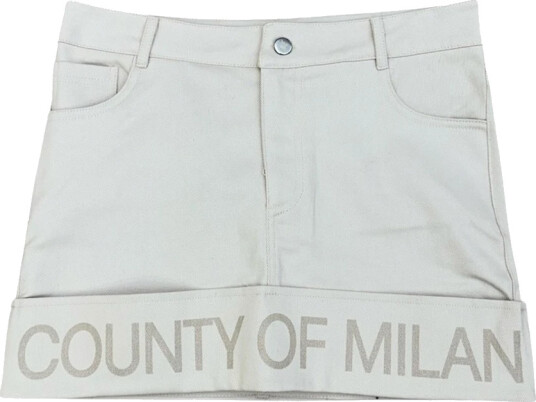 Marcelo Burlon Dame Skjørt Beige M, Marcelo Burlon Dame Skjørt Beige M,