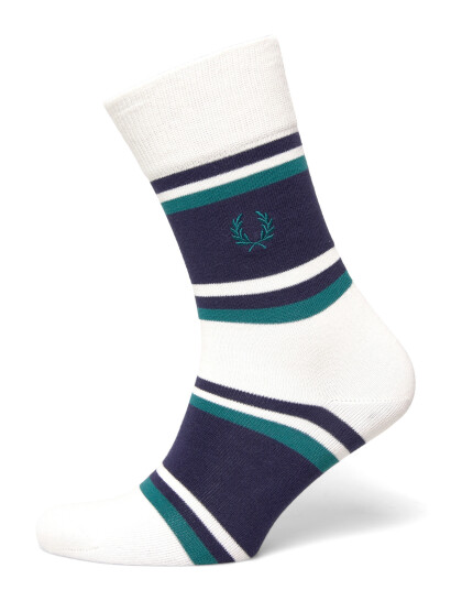 Fred Perry Tennis Stripes Sock White 4 6