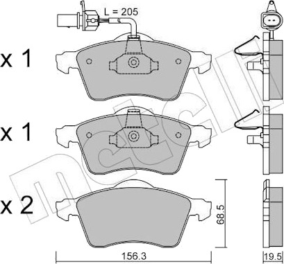 METELLI 22 0263 1 Bremseklosser