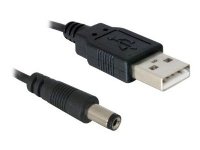 Delock USB A til 5,4 mm DC Jakk Strømkabel 1 m