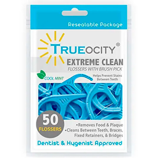 Tanntrådshengere Trueocity Extreme Clean Flossers 50 stk. Tanntrådshengere Trueocity Extreme Clean Flossers 50 stk.