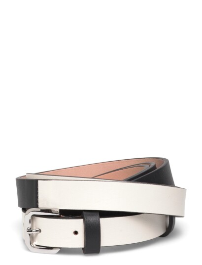 Filippa K Two Tone Leather Wrap Belt   Black   L