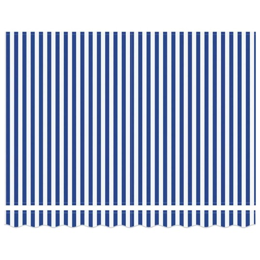 Markise Erstatningsduk for 3.5m x 2m Ramme Blå og Hvit