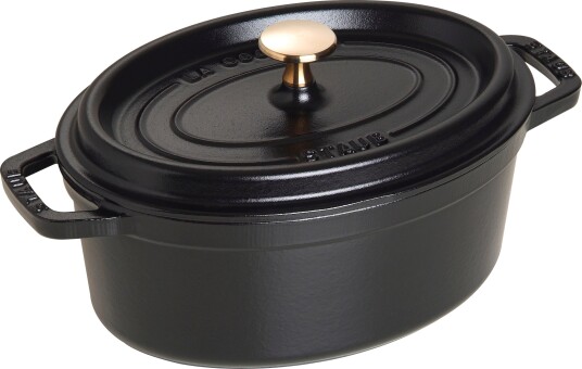 Staub La Cocotte oval gryte støpejern 2,35 L Svart