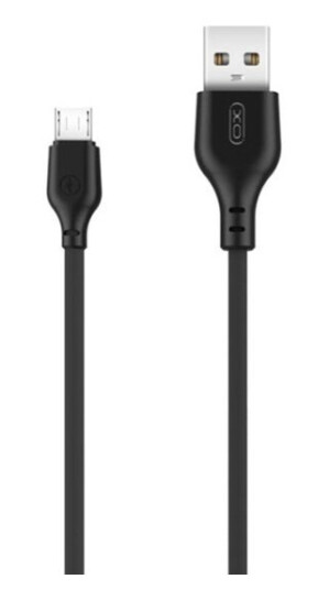 XO NB103 USB - microUSB (2,1A) 1m, svart