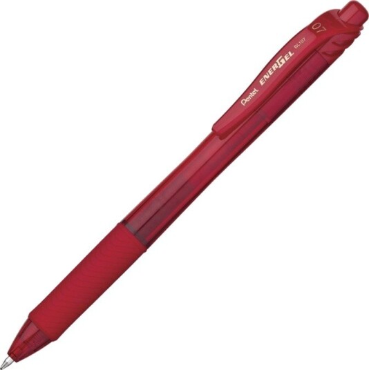 Pentel Energel - Rulleballpenn - Rød - Gelblekk - 0.7 Mm - Medium - Retraktil