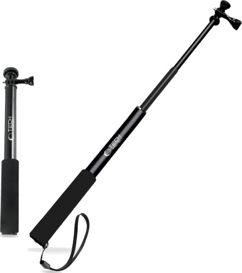 Tech-Protect Ga100 Monopod & Selfie-Stick For Gopro / Dji Svart
