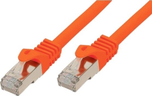 Standard Patchkabel S/Conn Cat. 6A Med Råkabel Cat.7 S/Ftp Dobbelt Skjermet Halogenfri Oransje 10,0 M 16675520O