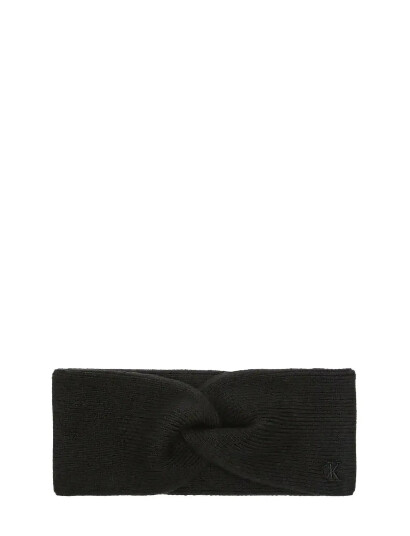 Calvin Klein Ck Fine Rib Twist Headband - Black - ONE SIZE