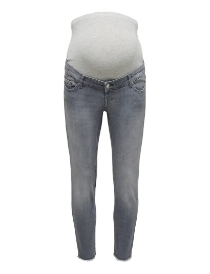Only Maternity Olmblush Mid Sk Ank Rw Dnm Reabox Noos   Grey   L x 32