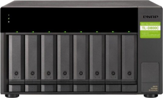 QNAP TL-D800C Ekstern Harddiskkabinett 8 Brønner SATA-600 USB 3.2 Gen 2