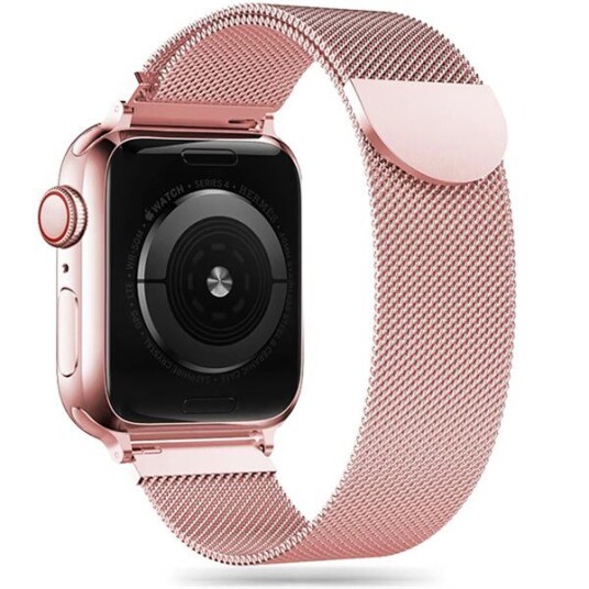 Tech-Protect Apple Watch (42/44/SE/45/49MM) Tech-Protect Milanse Band Rustfritt Stål Reim - Rosa Tech-Protect Apple Watch (42/44/SE/45/49MM) Tech-Protect Milanse Band Rustfritt Stål Reim - Rosa