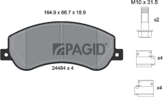 PAGID T1990N Bremseklosser