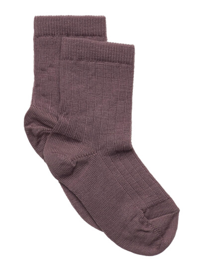 mp Denmark Wool Rib Socks - Purple - 25/28