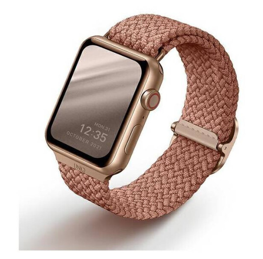 UNIQ Aspen Apple Watch flettet stropp 42/44/45/49 mm - Grapefruktrosa UNIQ Aspen Apple Watch flettet stropp 42/44/45/49 mm - Grapefruktrosa