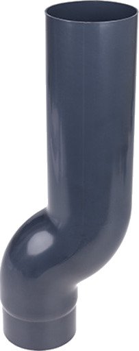Plastmo nedløpsrør Ø75mm grafitt gray 75mm x 330mm